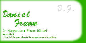 daniel frumm business card